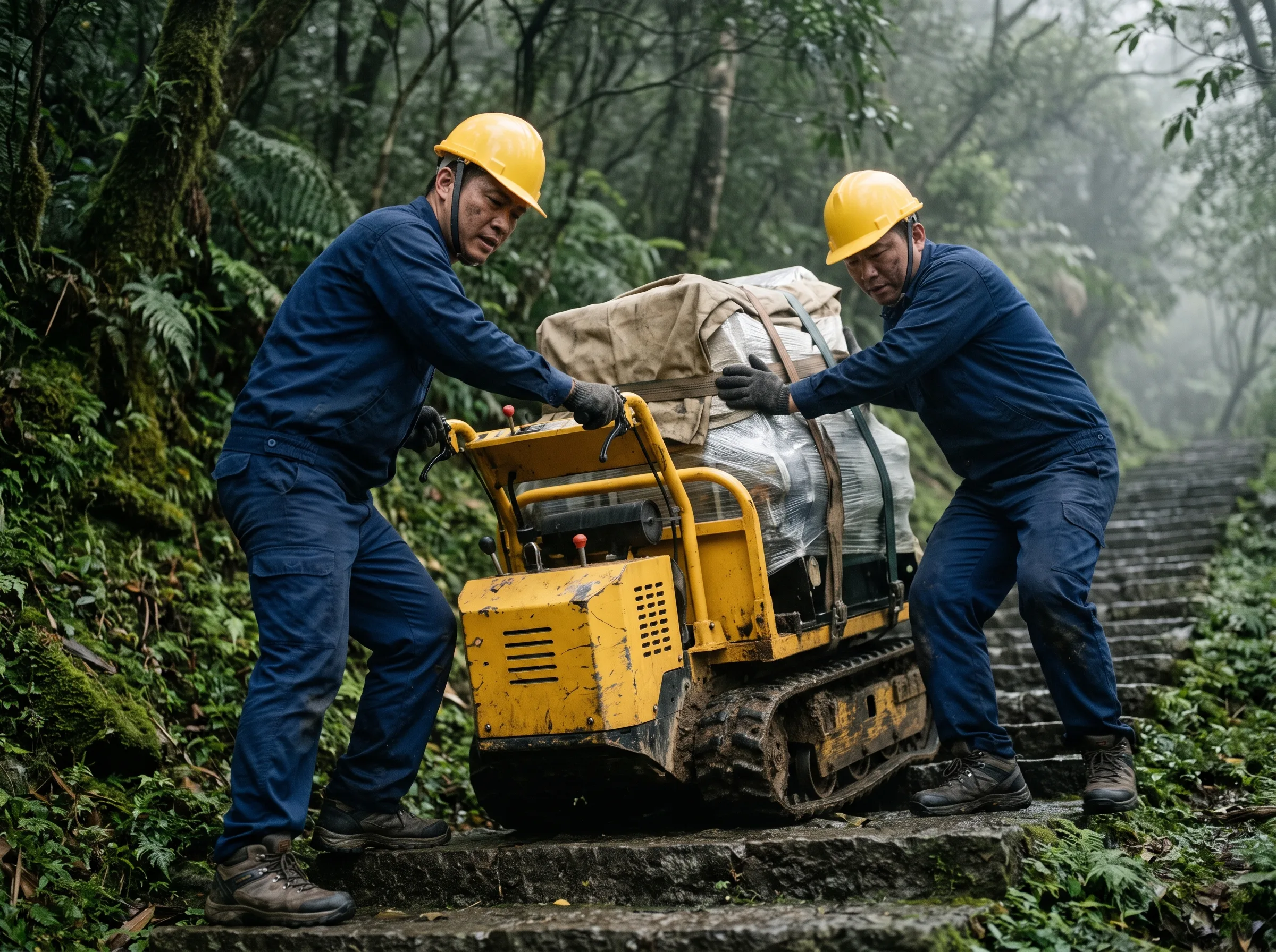 某无道路基站 75KW 发电机组极限应急部署